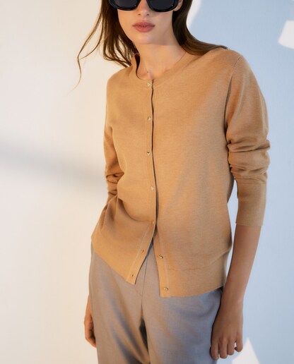 Imagen 0 de Chaqueta de punto liso de mujer