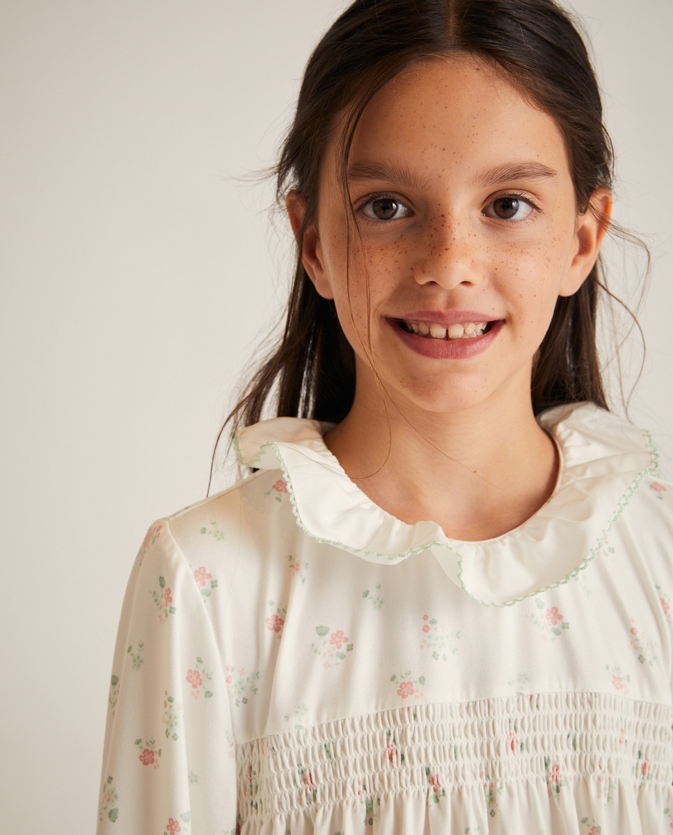 Camisa de Dormir com Manga Comprida e Estampado Floral Multicolor-2