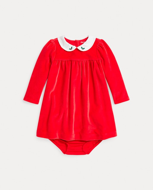 Imagen 0 de Vestido de bebé niña de terciopelo