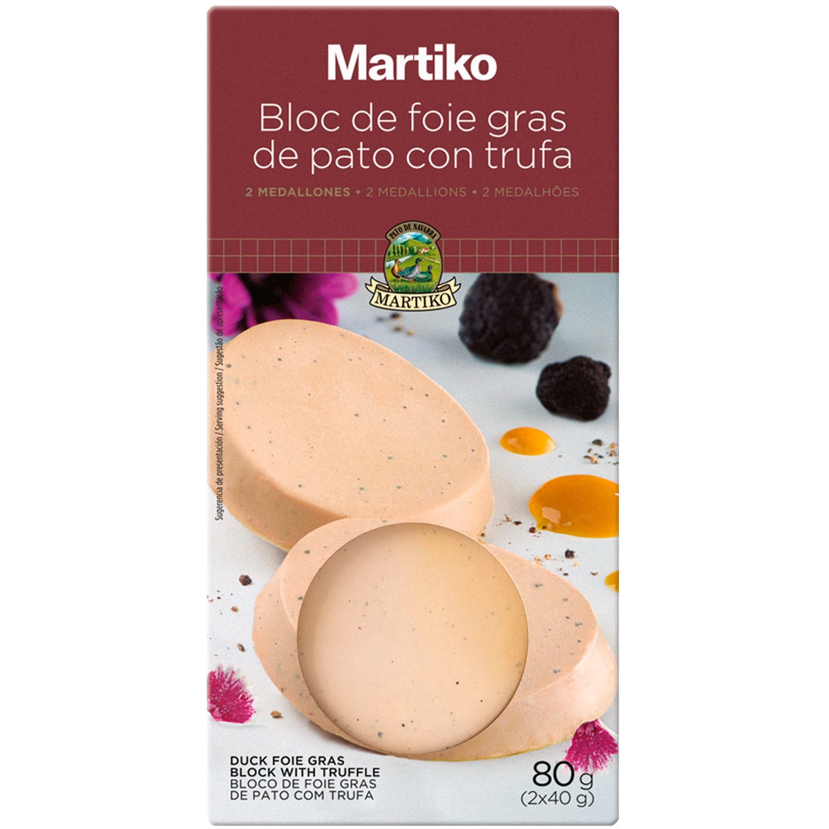 Bloco de Foie Gras de Pato com Trufa 2x40 g unidade 80 g