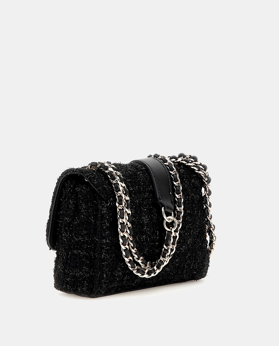 Mala a Tiracolo Giully de Tweed Preto-2
