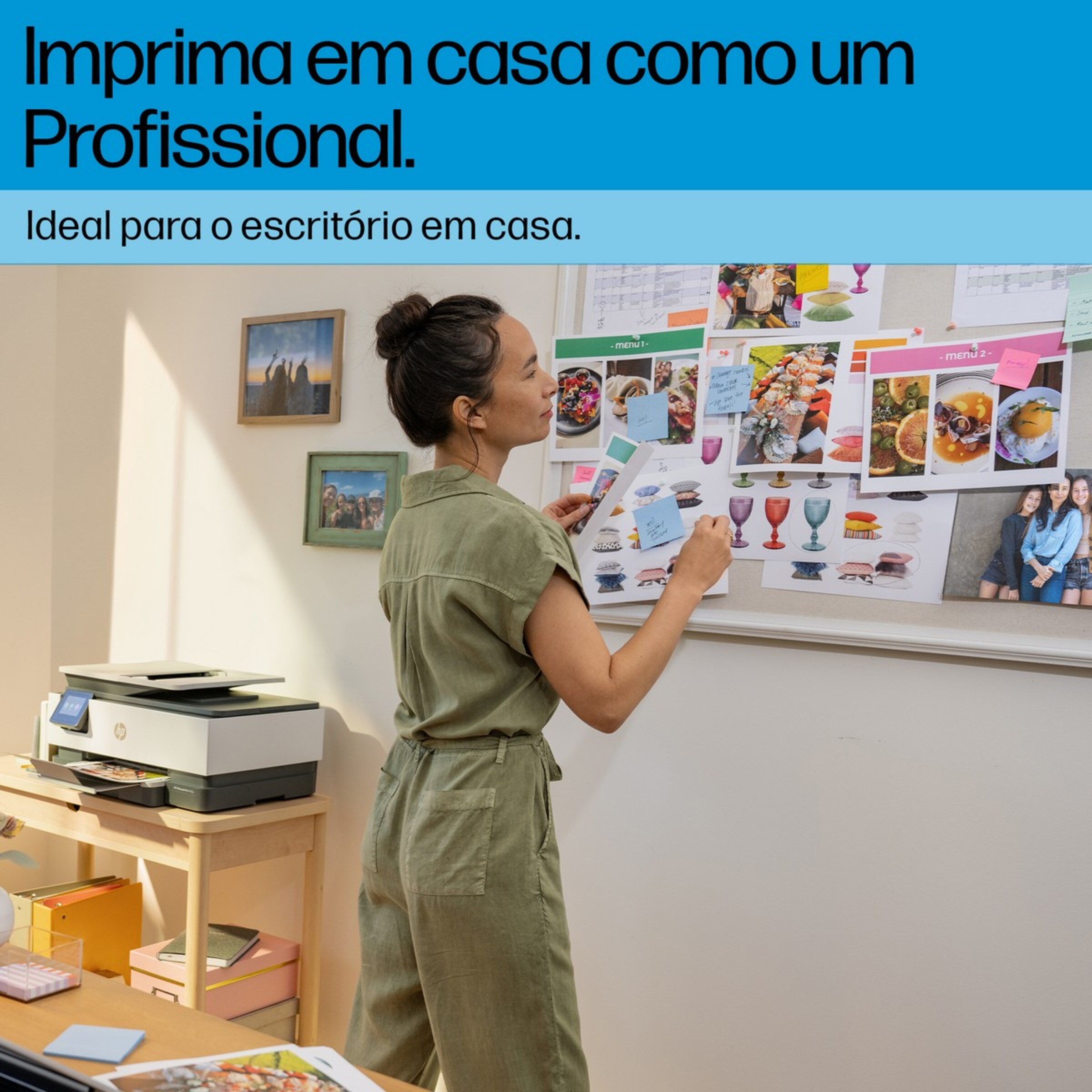 Impressora Multifunções HP OfficeJet Pro 8122e, Fax Móvel, Wi-Fi, suporte de tinta instantânea Branco / Cinzento-6