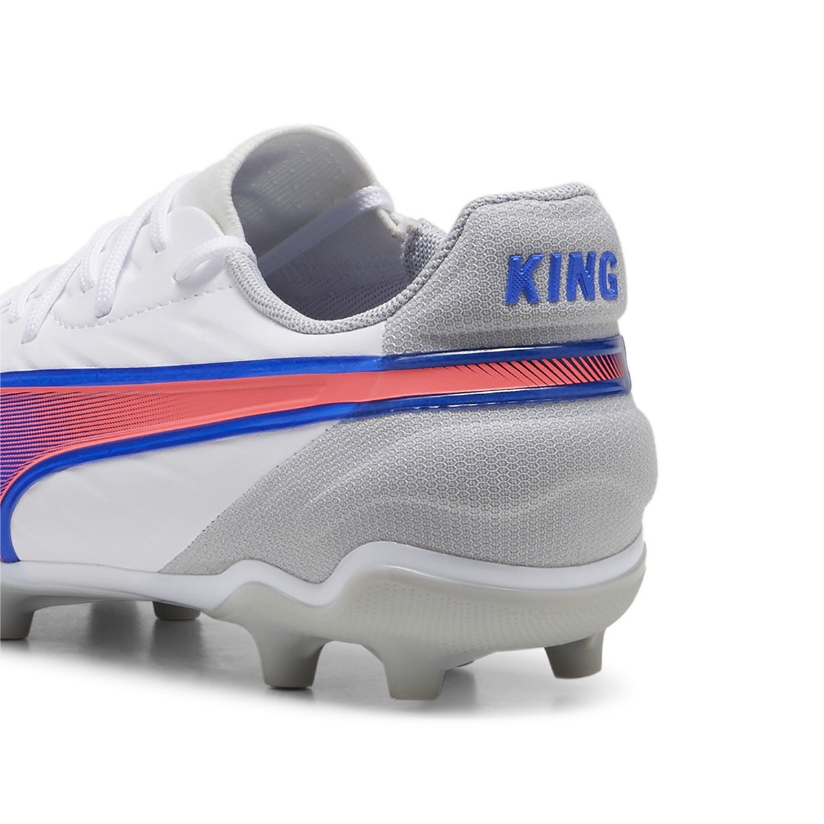 Chuteiras de Futebol de Criança King Match FG/AG Jr Branco / Azul-5