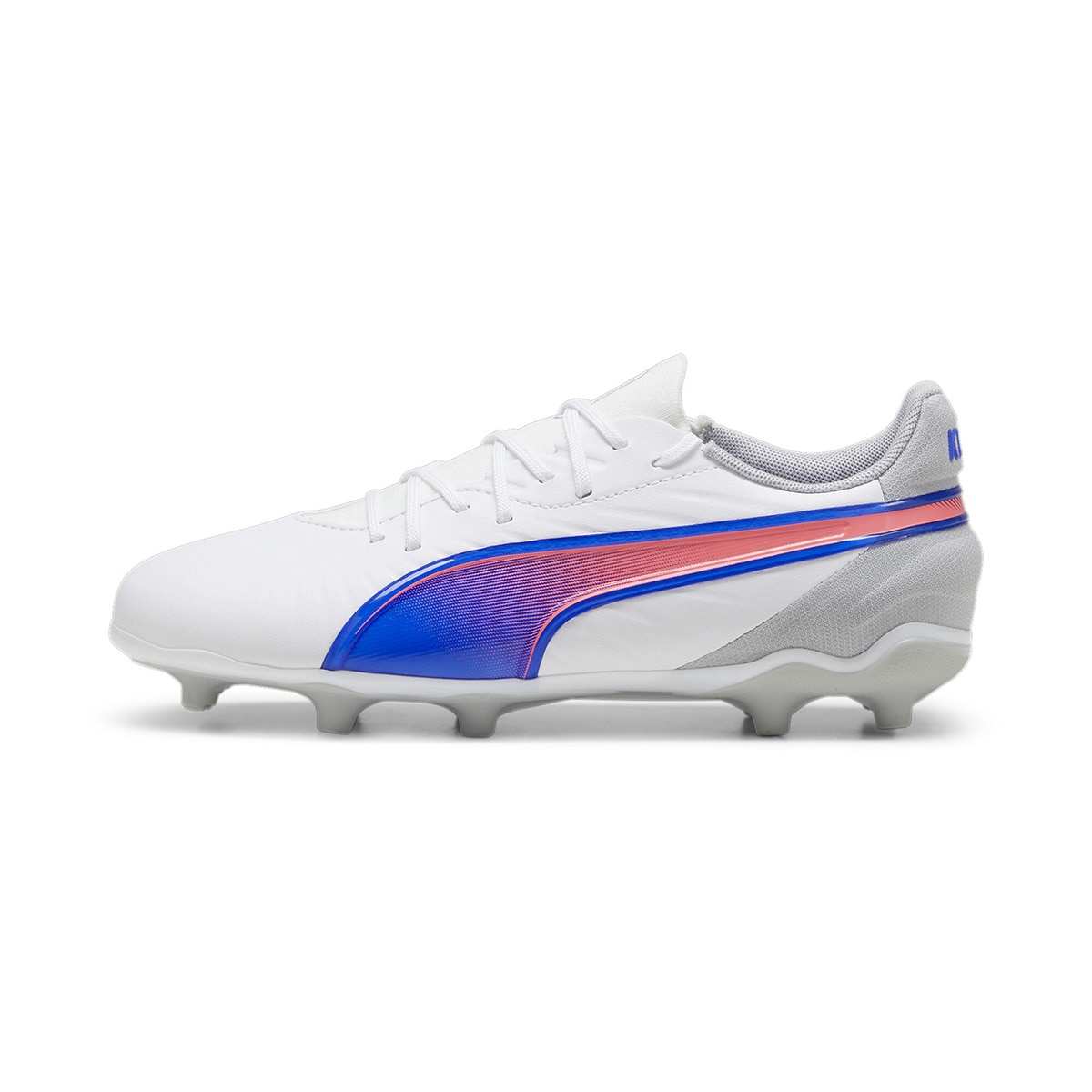 Chuteiras de Futebol de Criança King Match FG/AG Jr Branco / Azul-4