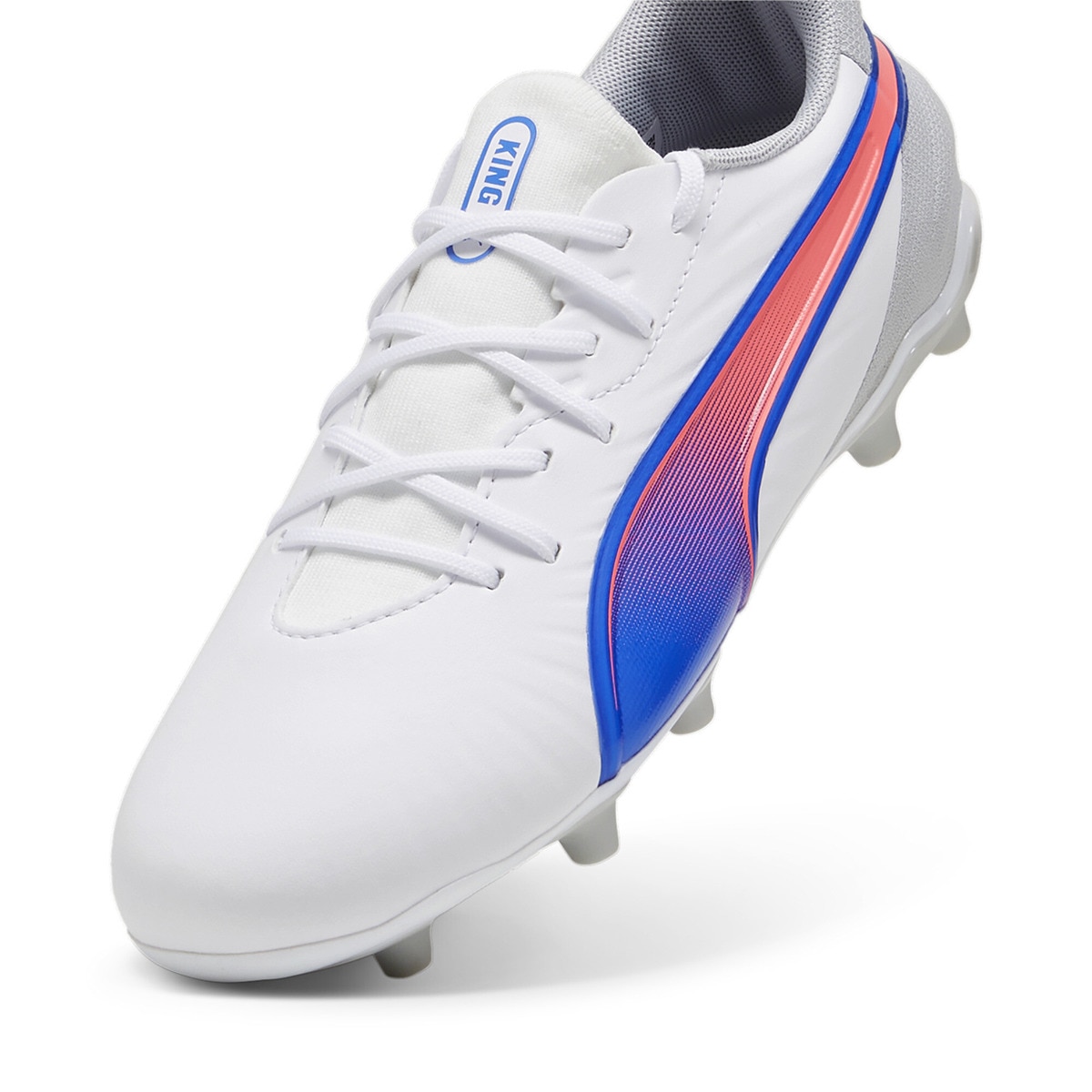 Chuteiras de Futebol de Criança King Match FG/AG Jr Branco / Azul-6