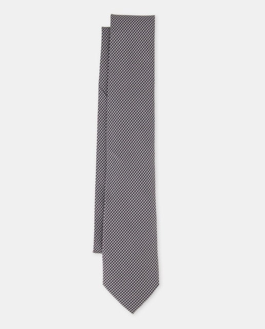 Imagen 0 de Corbata de seda con estampado a doble tono