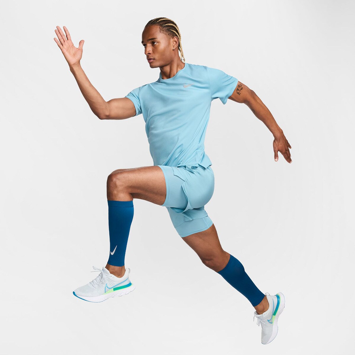T-shirt de homem Miler Nike Azul-5