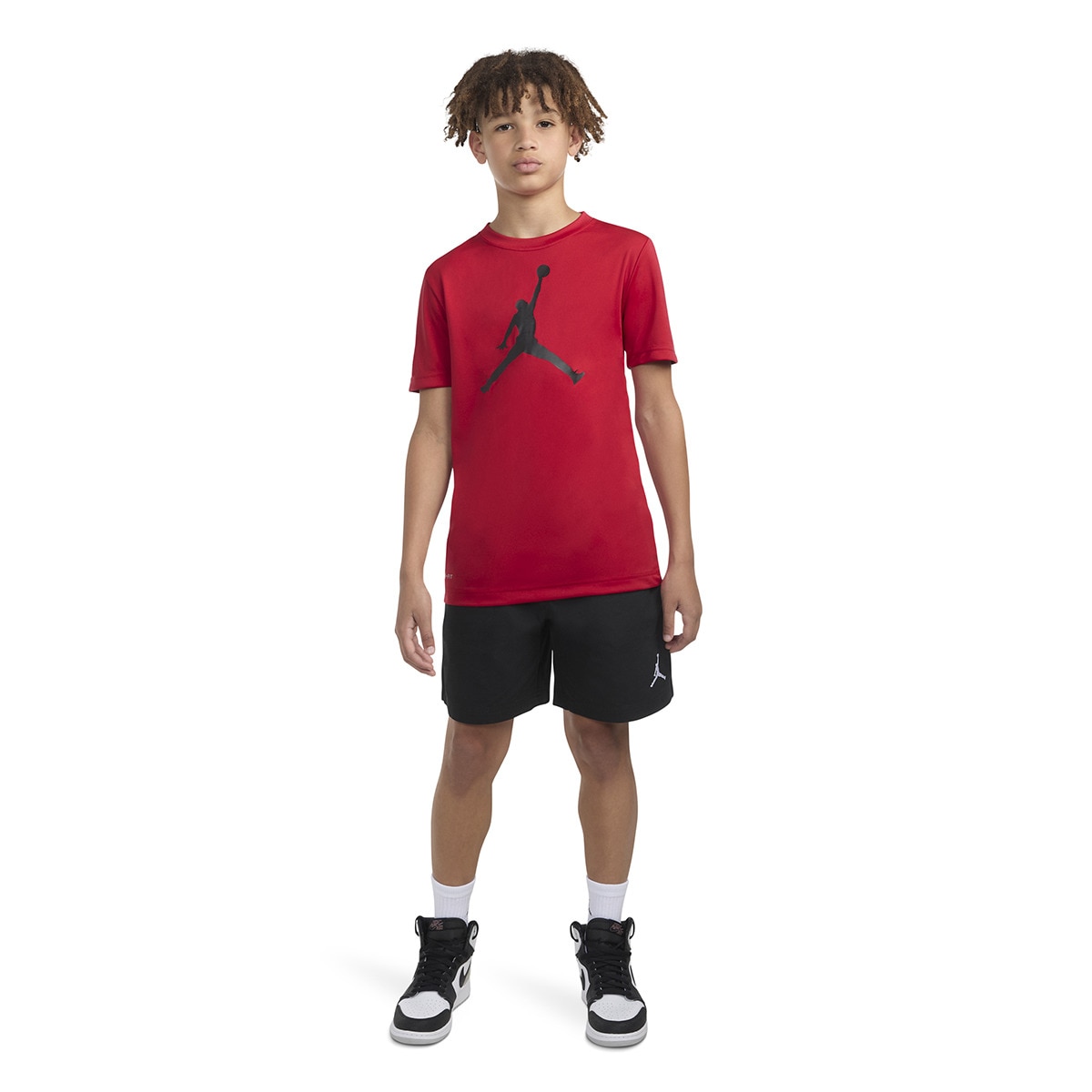 T-shirt de Criança Jdb Jumpman Logo Df Vermelho-5
