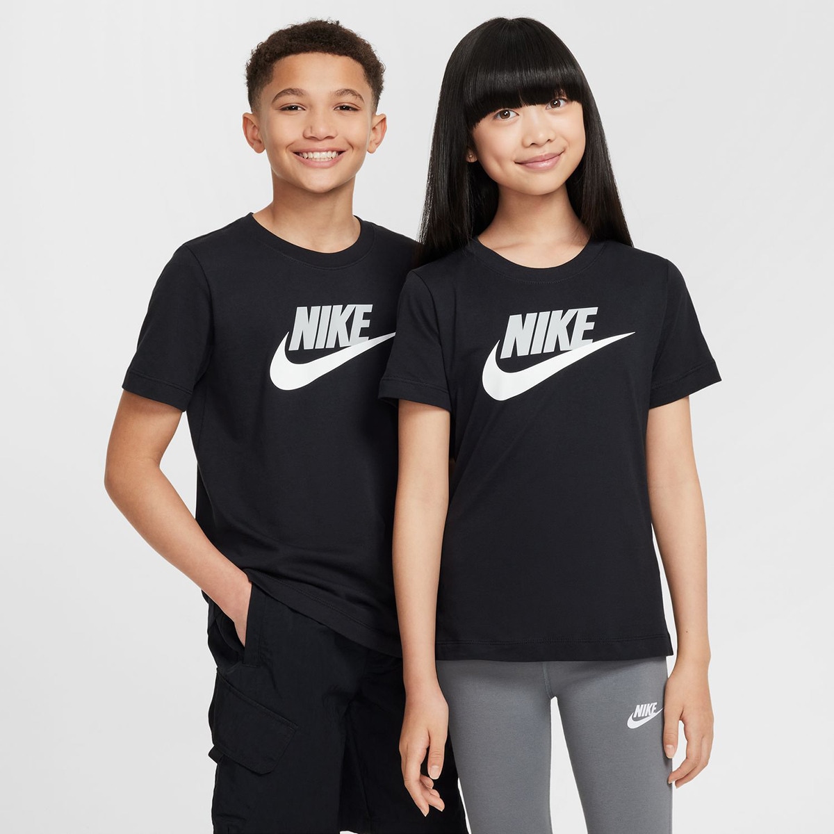 Camiseta de niños K Nsw Tee Futura Hbr Nike - Negro Negro-1