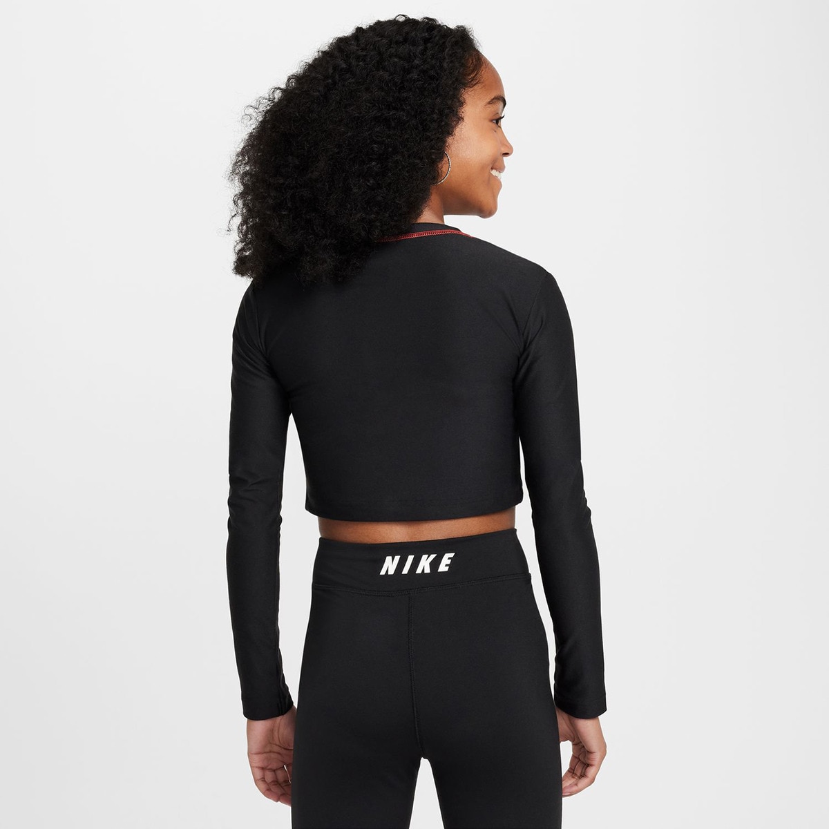T-shirt de Criança Crop Top Preto-2
