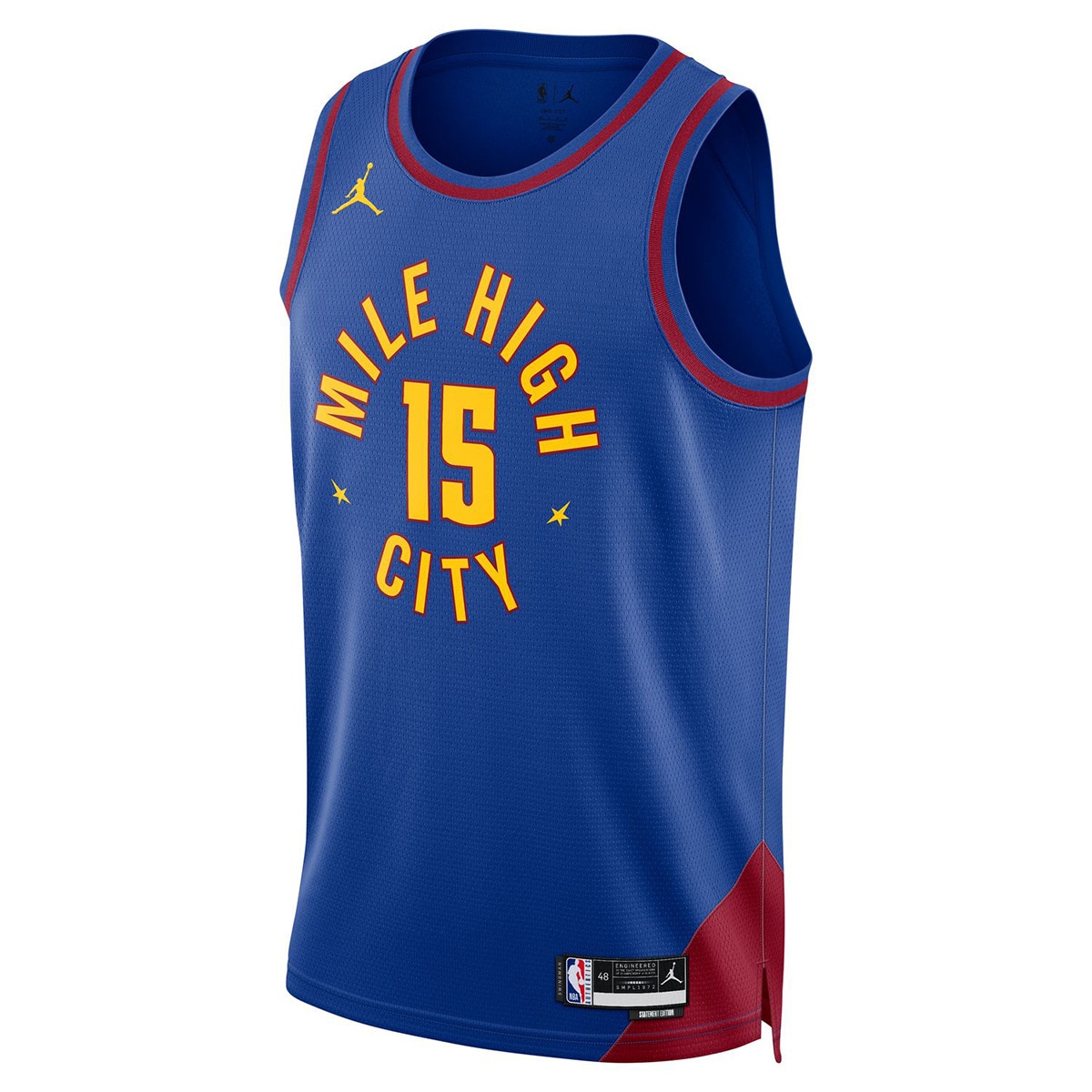 T-shirt de Homem Nikola Jokic Denver Nuggets Statement Edition Azul-escuro-1