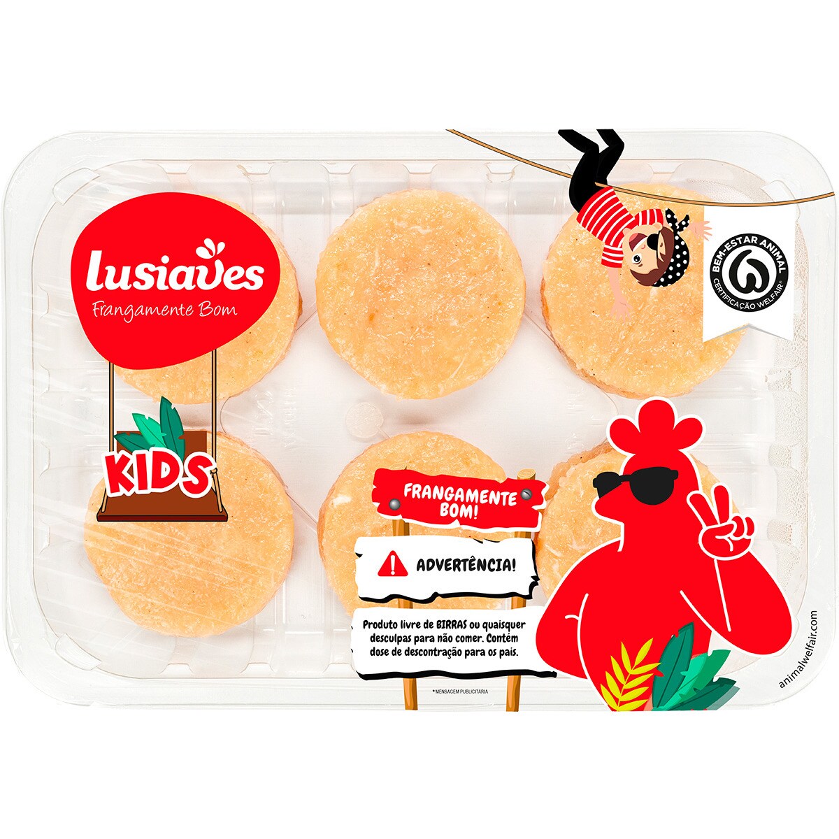 Mini Hambúrguer de Frango Kids embalagem 300 g