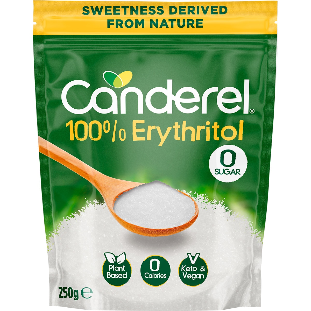 100% Erythitol 0 Açúcar embalagem 250 g