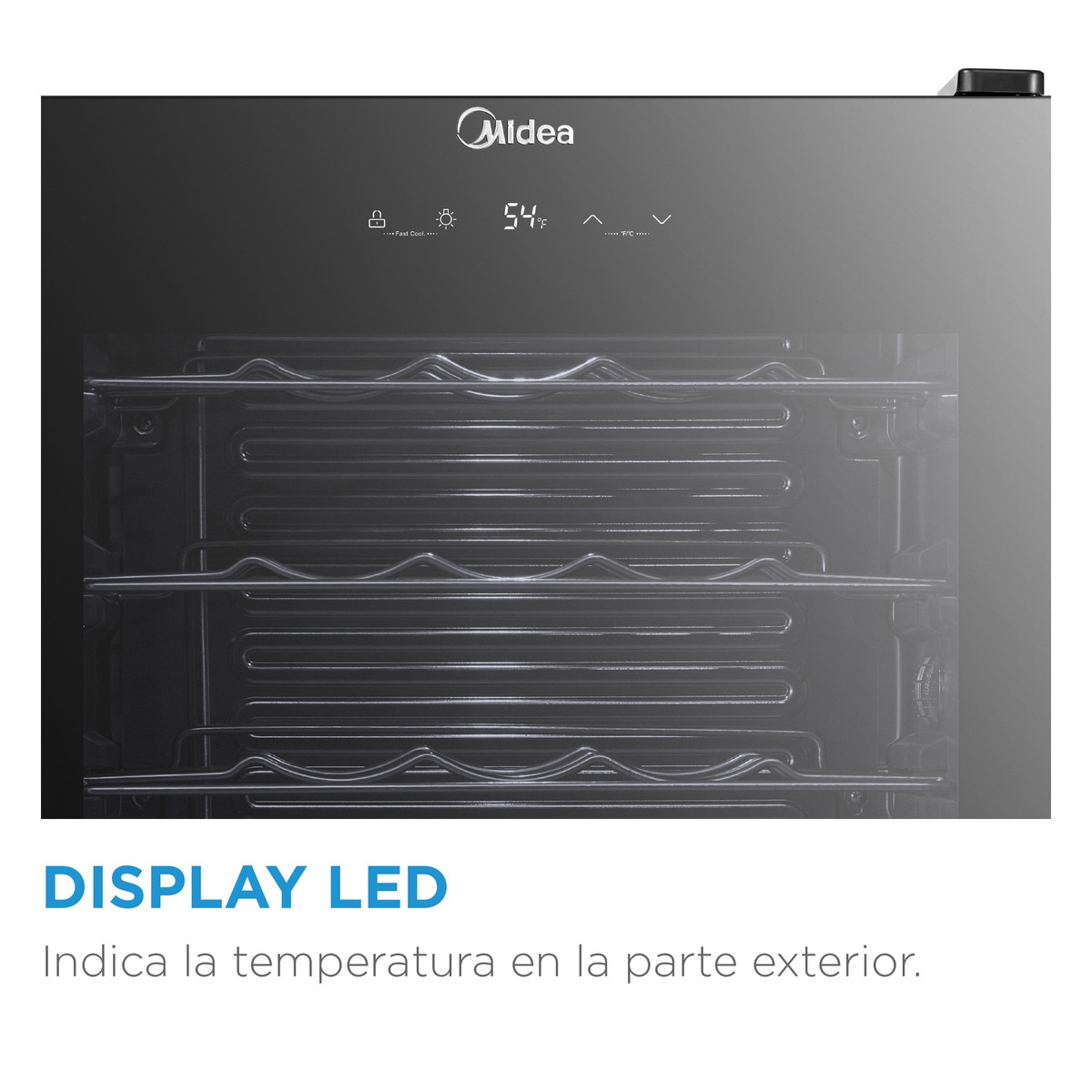 Garrafeira Midea MDRW111FGG22 e Capacidade de 24 Garrafas Standard - Preto Preto-4