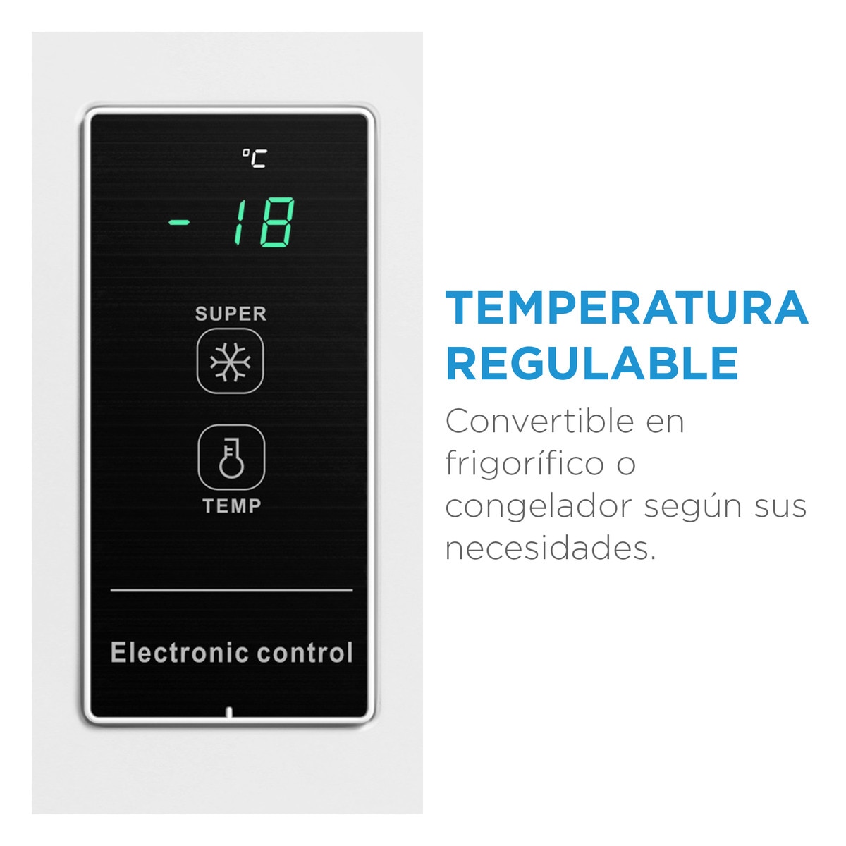 Arca Congeladora Horizontal Midea MDRC152FEE01 Controlo Eletrónico Exterior - Branco Branco-3
