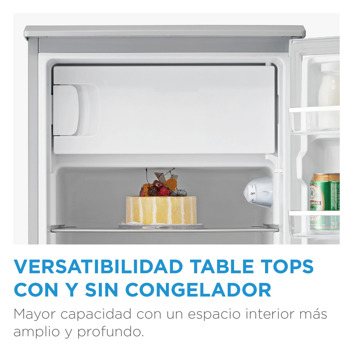 Frigorífico mini Midea cíclico - MDRD168FGE01 Blanco-5