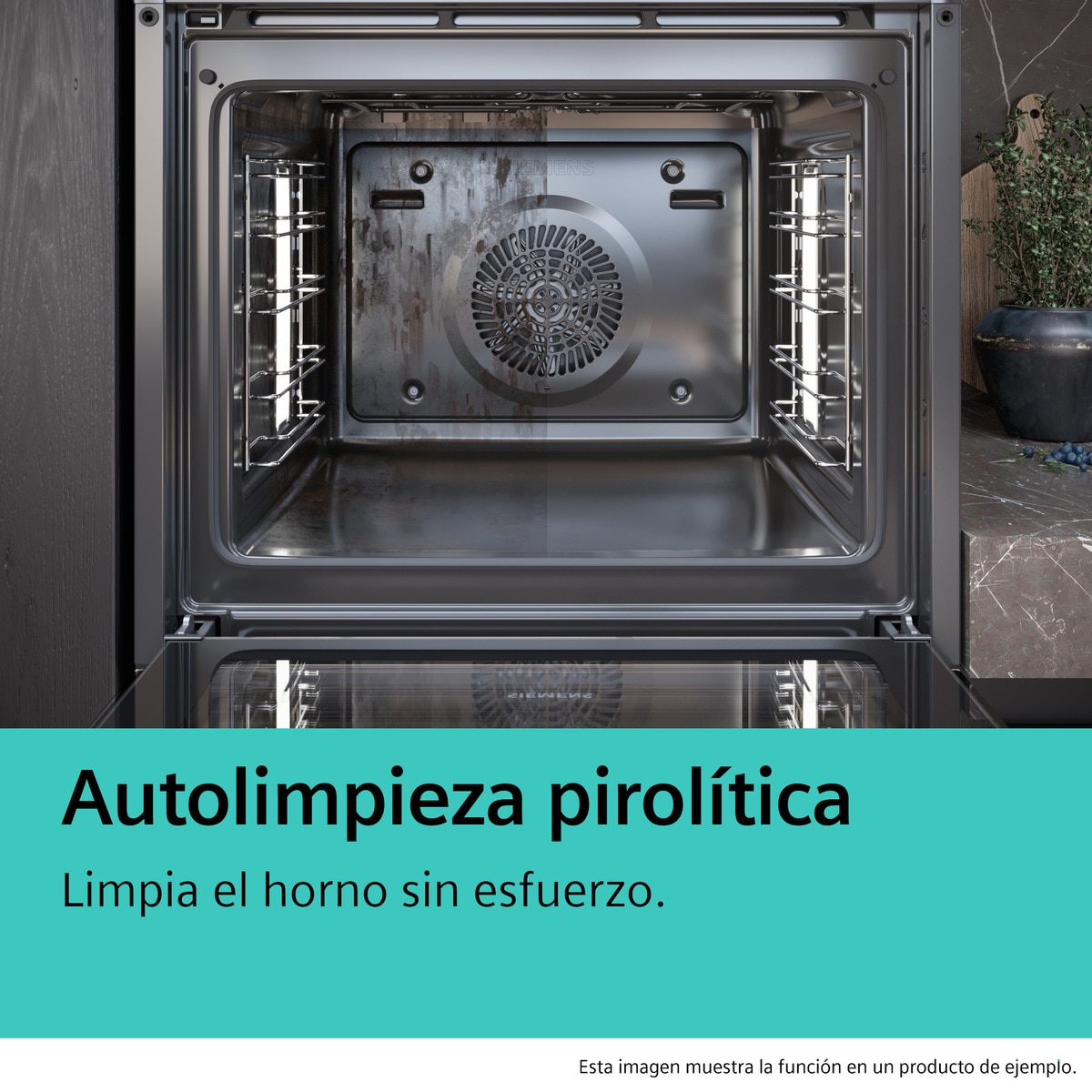 Horno multifunción Siemens iQ500 pirolítico - HB578GES7 Cristal negro/inox-10
