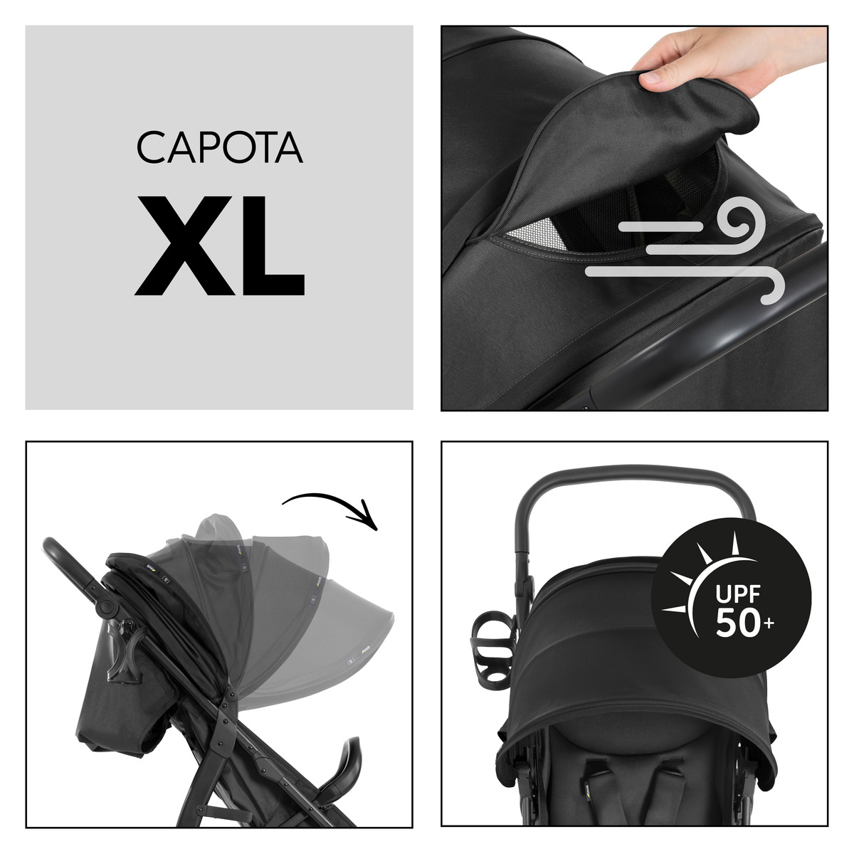 Carrinho de Passeio Todo-o-Terreno Rapid 4D Air Preto-7