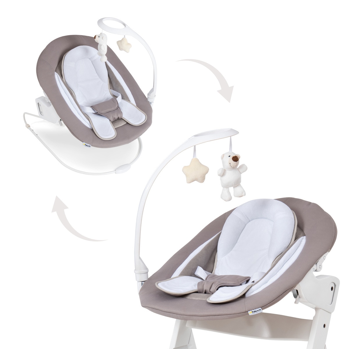 Hamaca Hauck Alpha bouncer Deluxe Beige-2