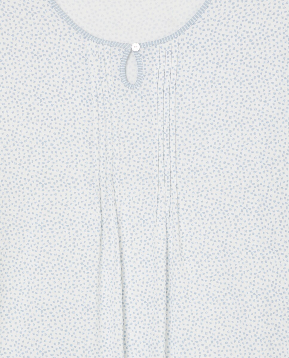 Pijama Estampado com Carcela Branco-4