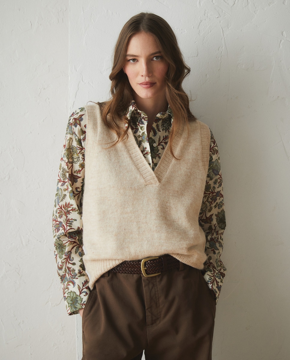 Chaleco de punto con escote de pico de mujer · Lloyd's · El Corte