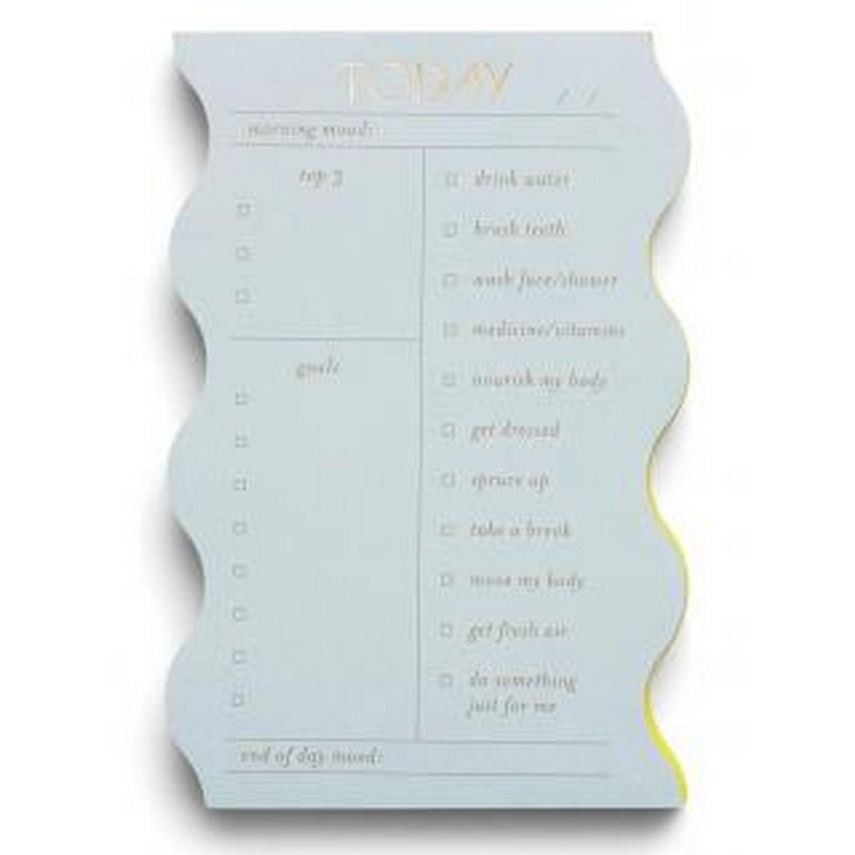 Imagem 0 de Bloco Diário de Recorte Ondulado Azul