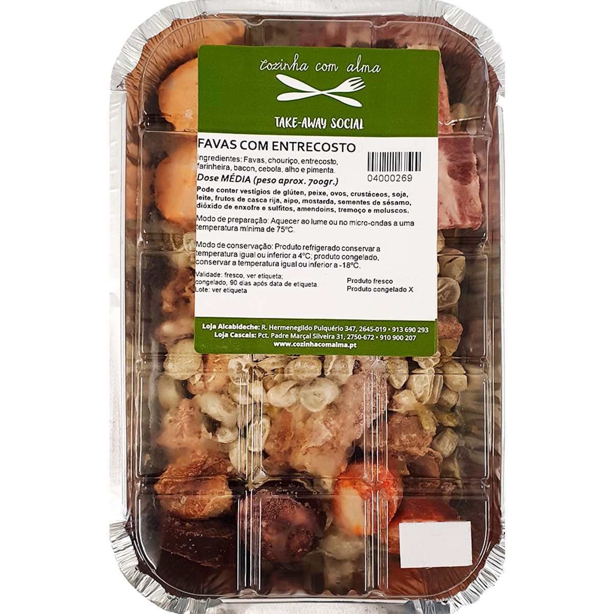 Favas com Entrecosto 1 Dose 2 Pessoas embalagem 700 g