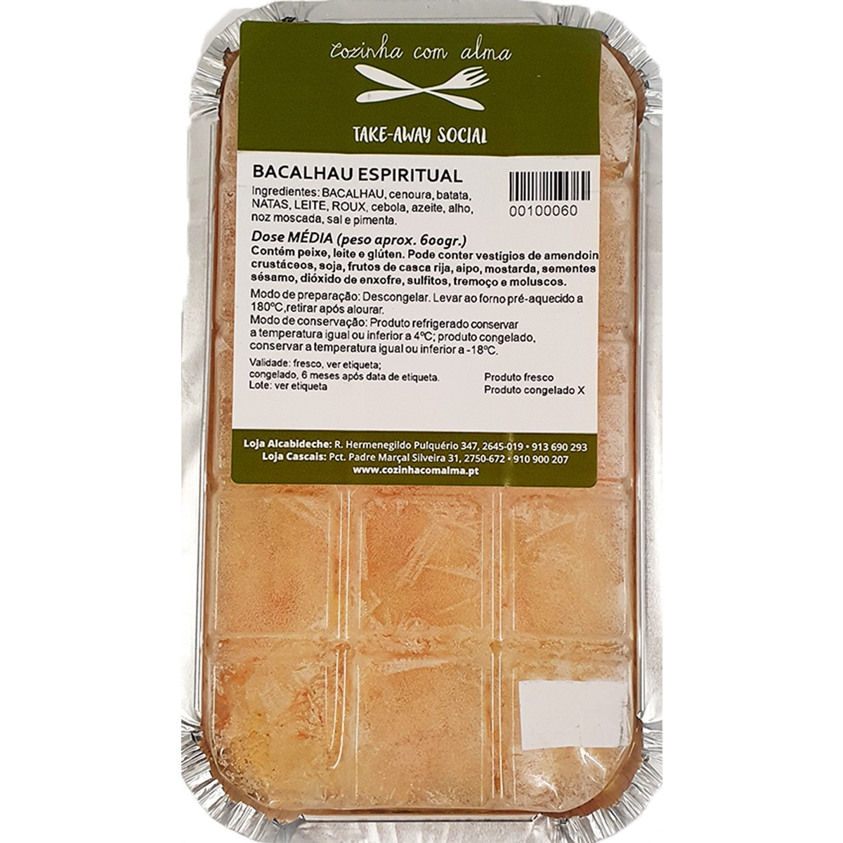 Bacalhau Espiritual 1 Dose 2 Pessoas embalagem 600 g