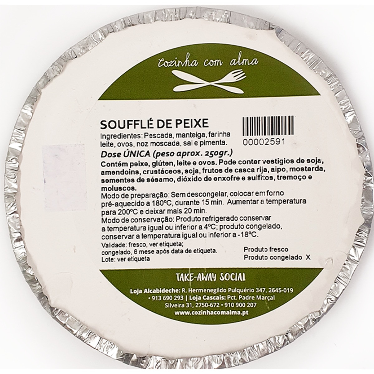 Souffle de Peixe 1 Dose 1 Pessoa embalagem 250 g