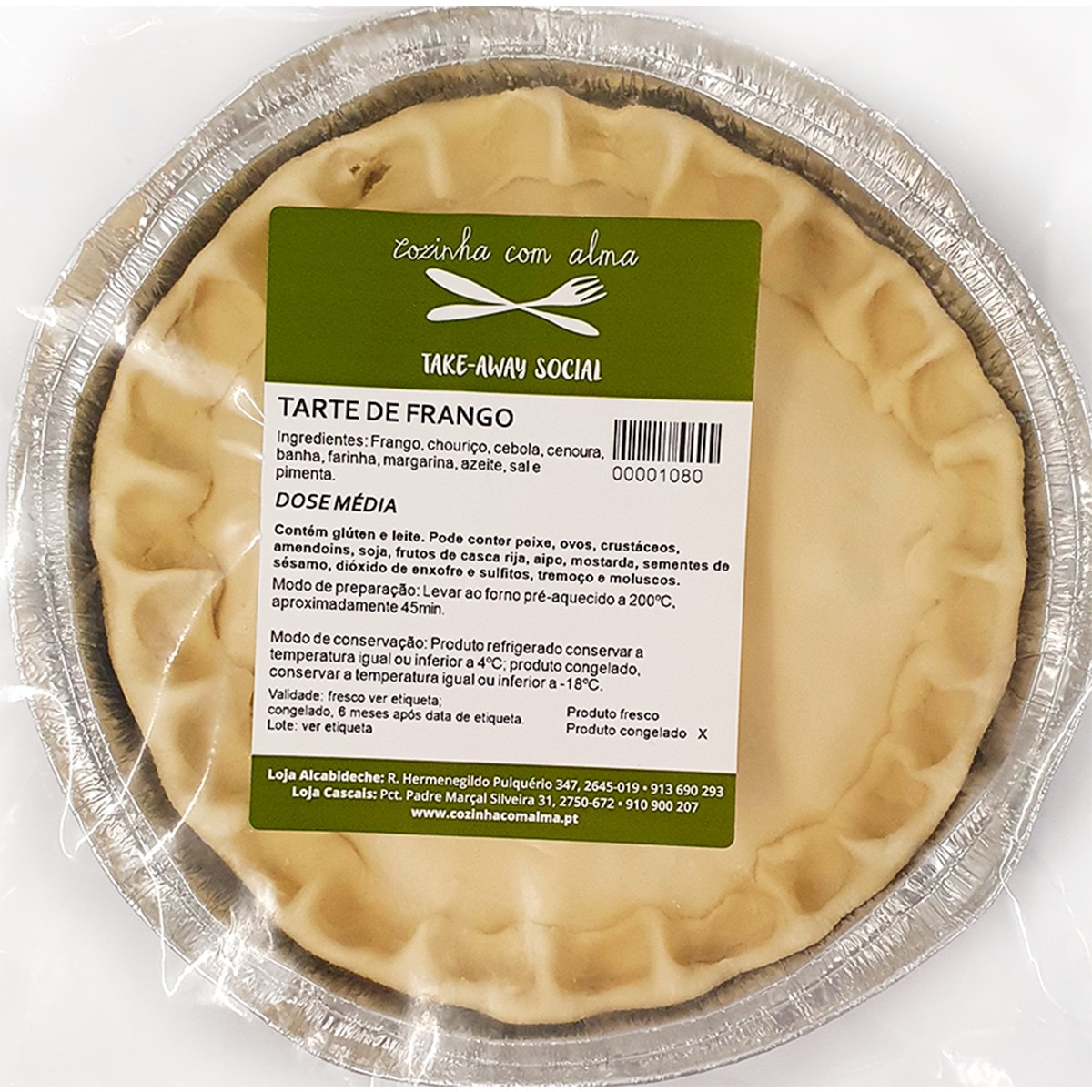 Tarte de Frango 1 Dose 4 Pessoas embalagem 800 g