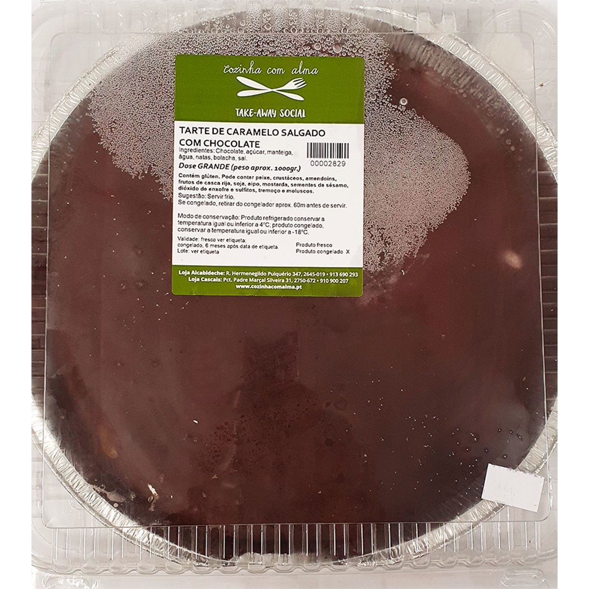 Tarte de Caramelo Salgado com Chocolate 1 Dose 8/10 Pessoas embalagem 1200 g