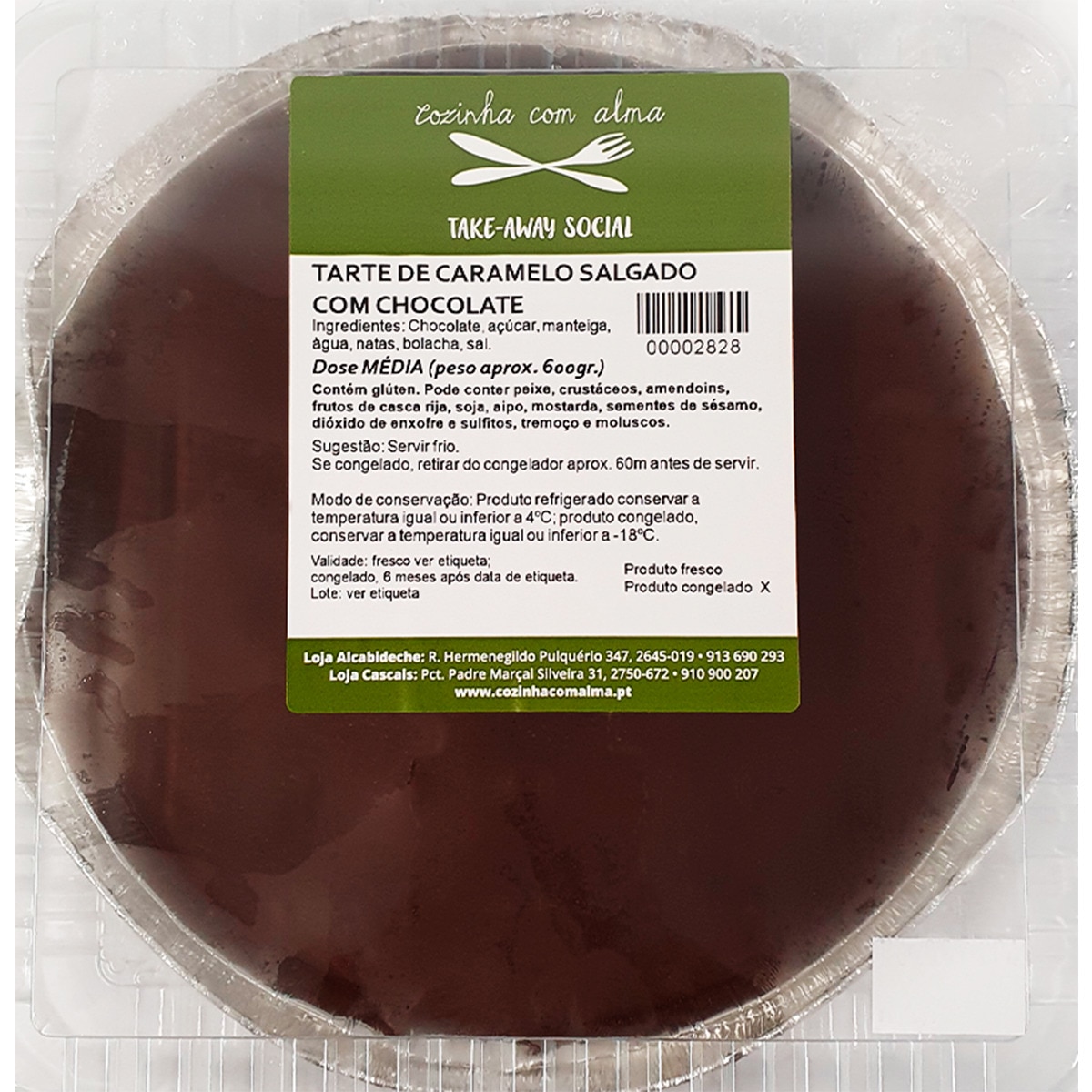 Tarte de Caramelo Salgado com Chocolate 1 Dose 4/6 Pessoas embalagem 600 g