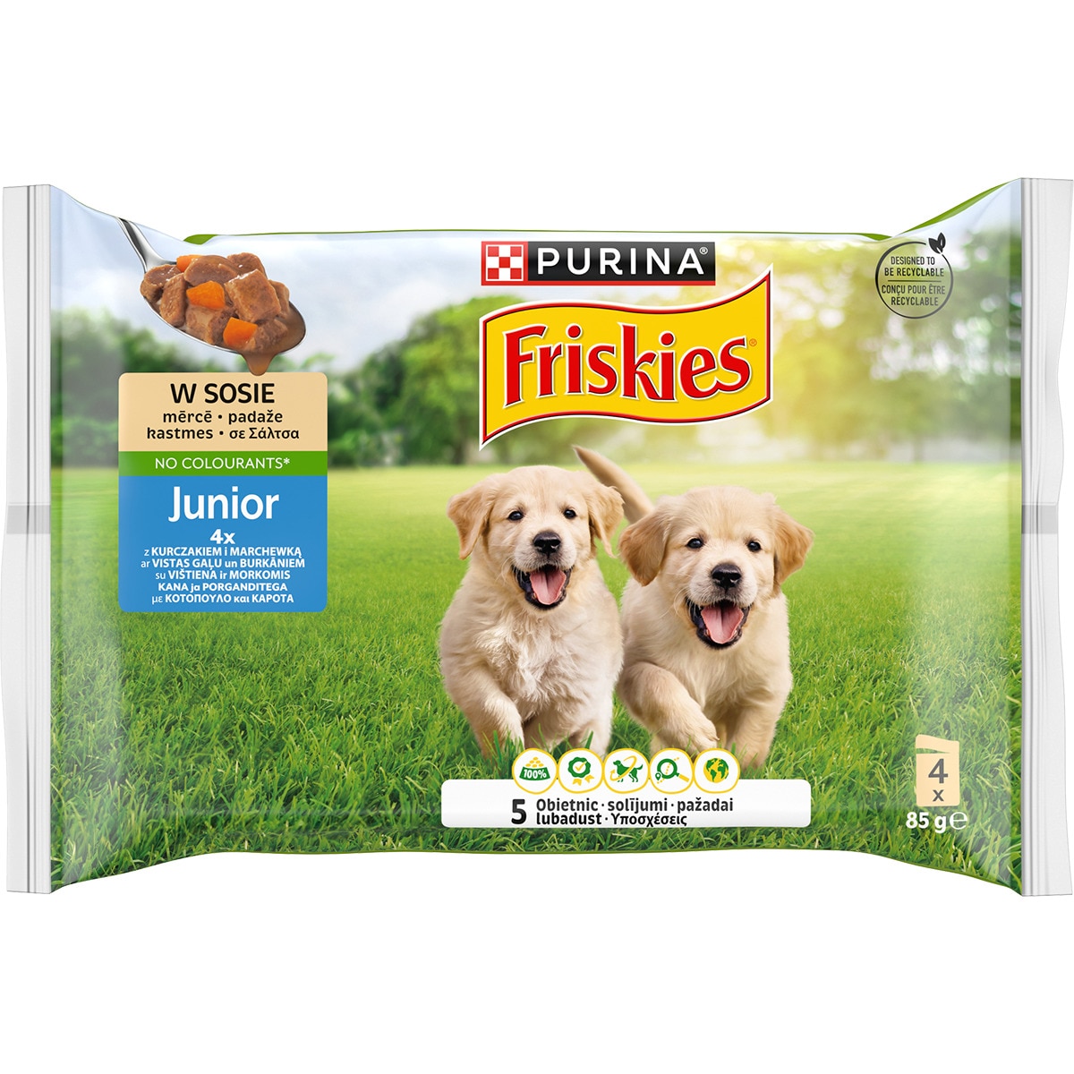 Alimento Húmido para Cão sabor Frango 4 unidades embalagem 85 g