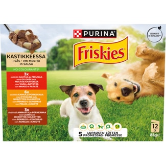 Alimento Húmido para Cão Sabor Vaca e Borrego 4 unidades embalagem 85 g - Friskies
