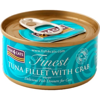 Alimento Húmido para Gato sabor Filete de Atum lata 70 g - Fish4cats