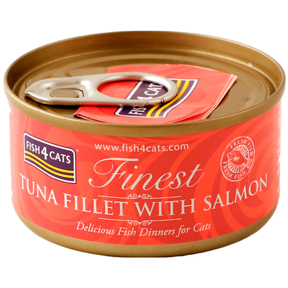Alimento Húmido para Gato sabor Filete de Atum e Salmão lata 70 g
