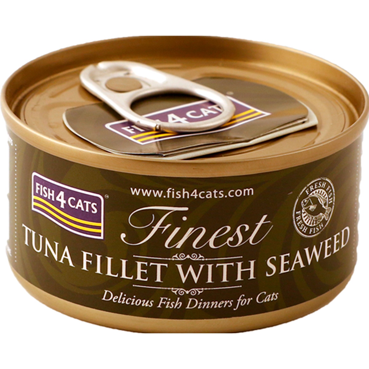 Alimento Húmido para Gato sabor Filete de Atum e Algas Marinhas lata 70 g
