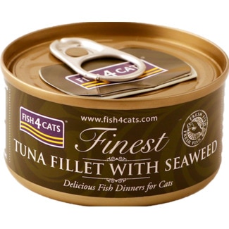 Alimento Húmido para Gato sabor Filete de Atum e Algas Marinhas lata 70 g - Fish4cats