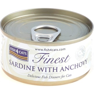 Alimento Húmido para Gato sabor Sadinha e Anchovas lata 70 g - Fish4cats