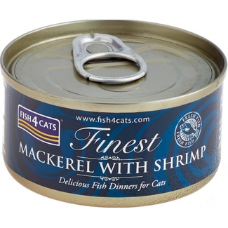 Alimento Húmido para Gato sabor Sarda e Camarão lata 70 g - Fish4cats