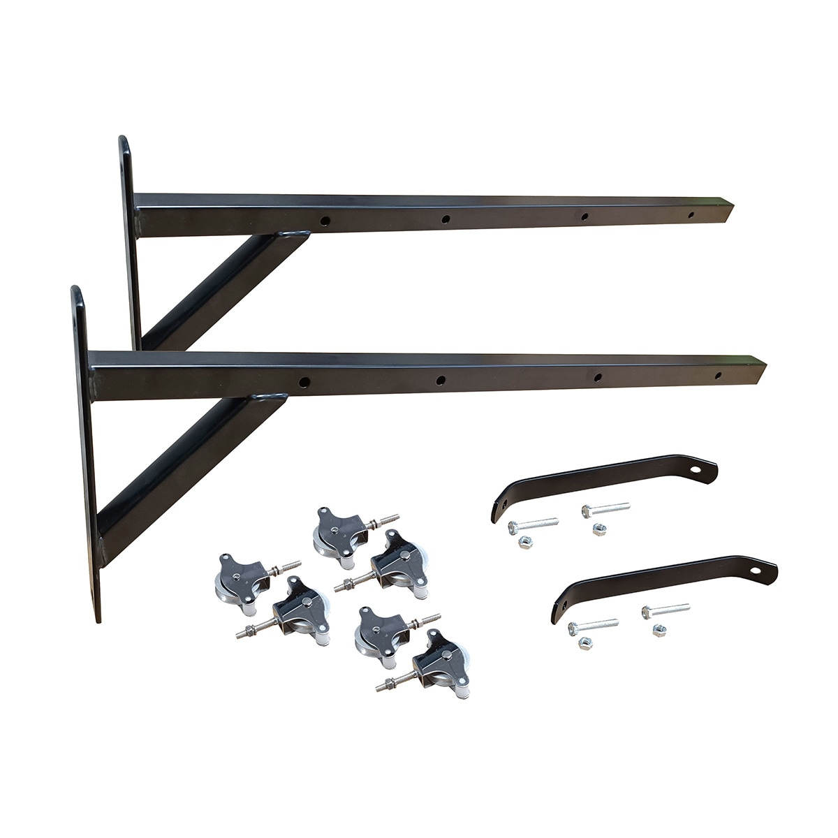 Kit Tendedero de Escuadra + 6 Poleas Inox Negro-1