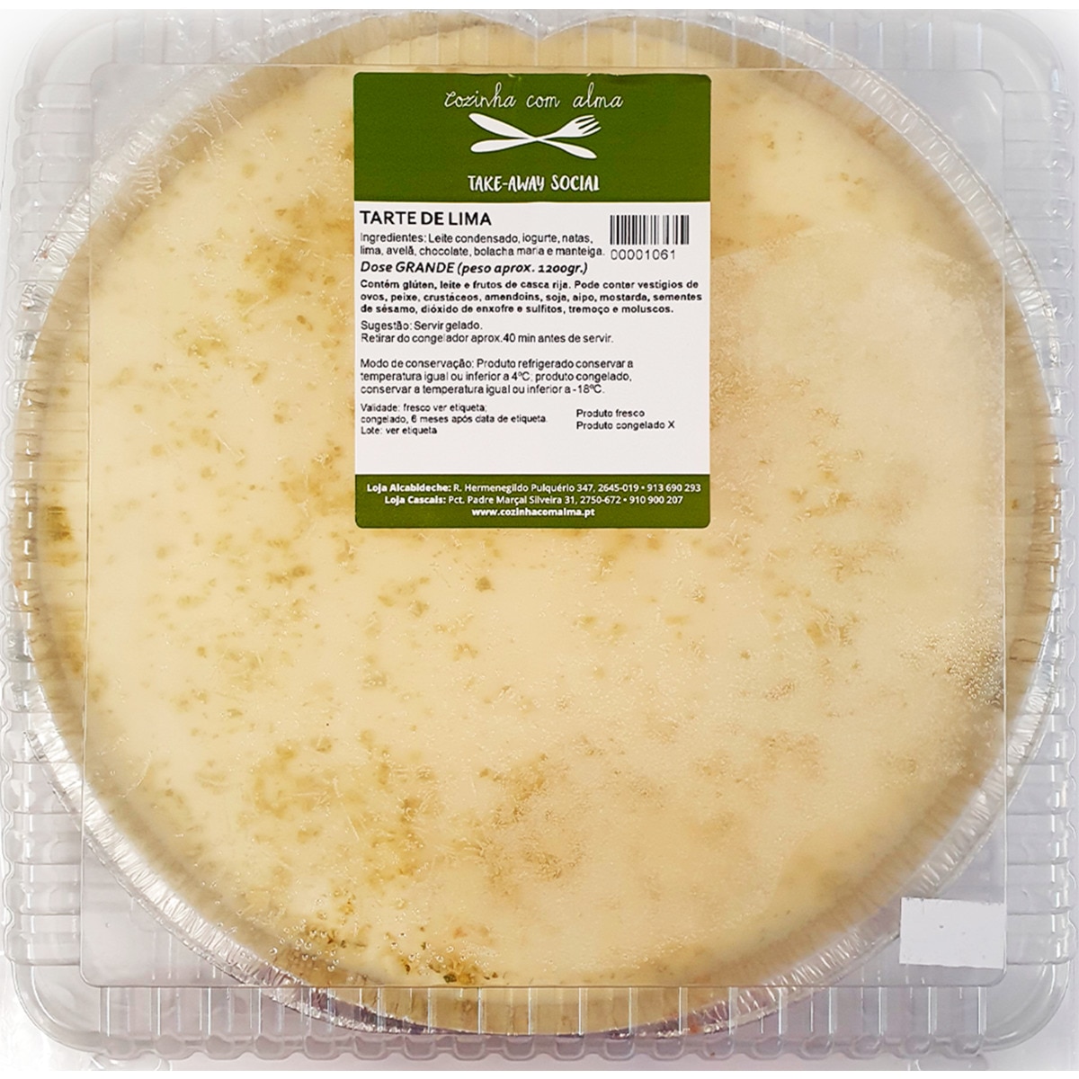 Tarte de Lima Grande 1 Dose 8/10 Pessoas embalagem 1250 g
