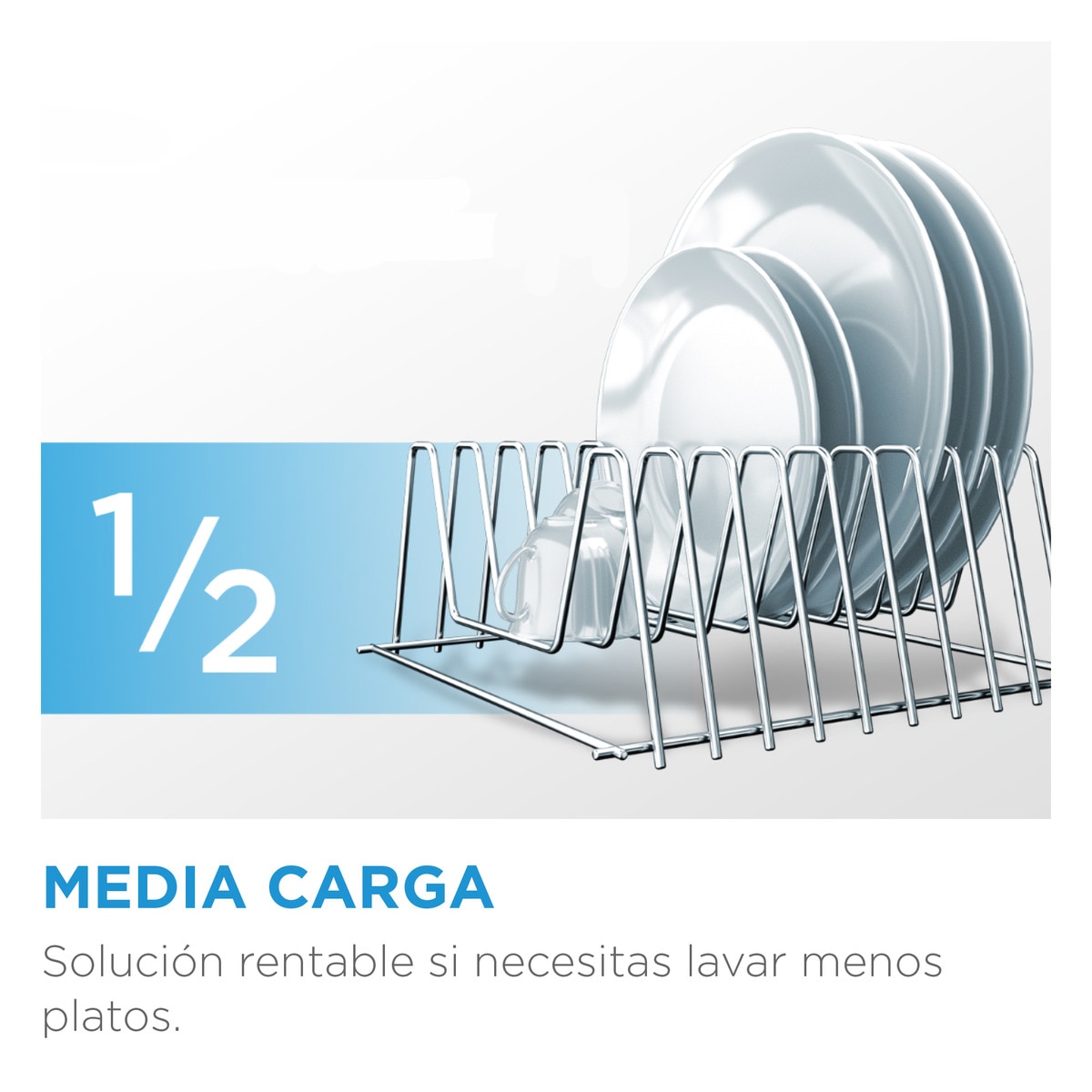 Lavavajillas Midea 14 servicios, Media bandeja para cubiertos, 60 cm - MDWPF1433CW-W-EU Blanco-8