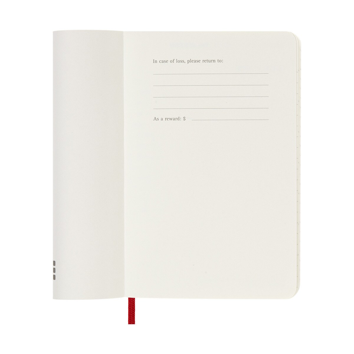Agenda de bolso página do dia 2025 capa mole Moleskine vermelho em inglês Vermelho-3