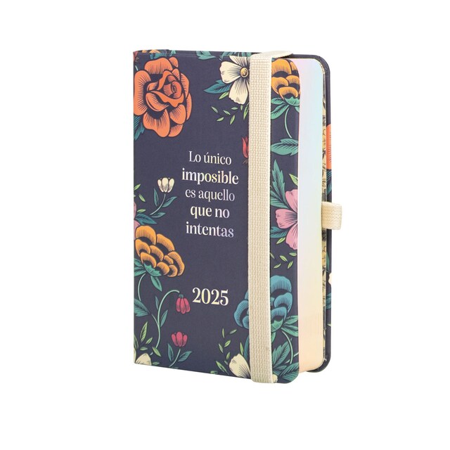 Imagen 0 de Agenda encuadernada año 2025 Mínimal Design M2-82x127 mm 1 día página Imposible Finocam multicolor multilingüe