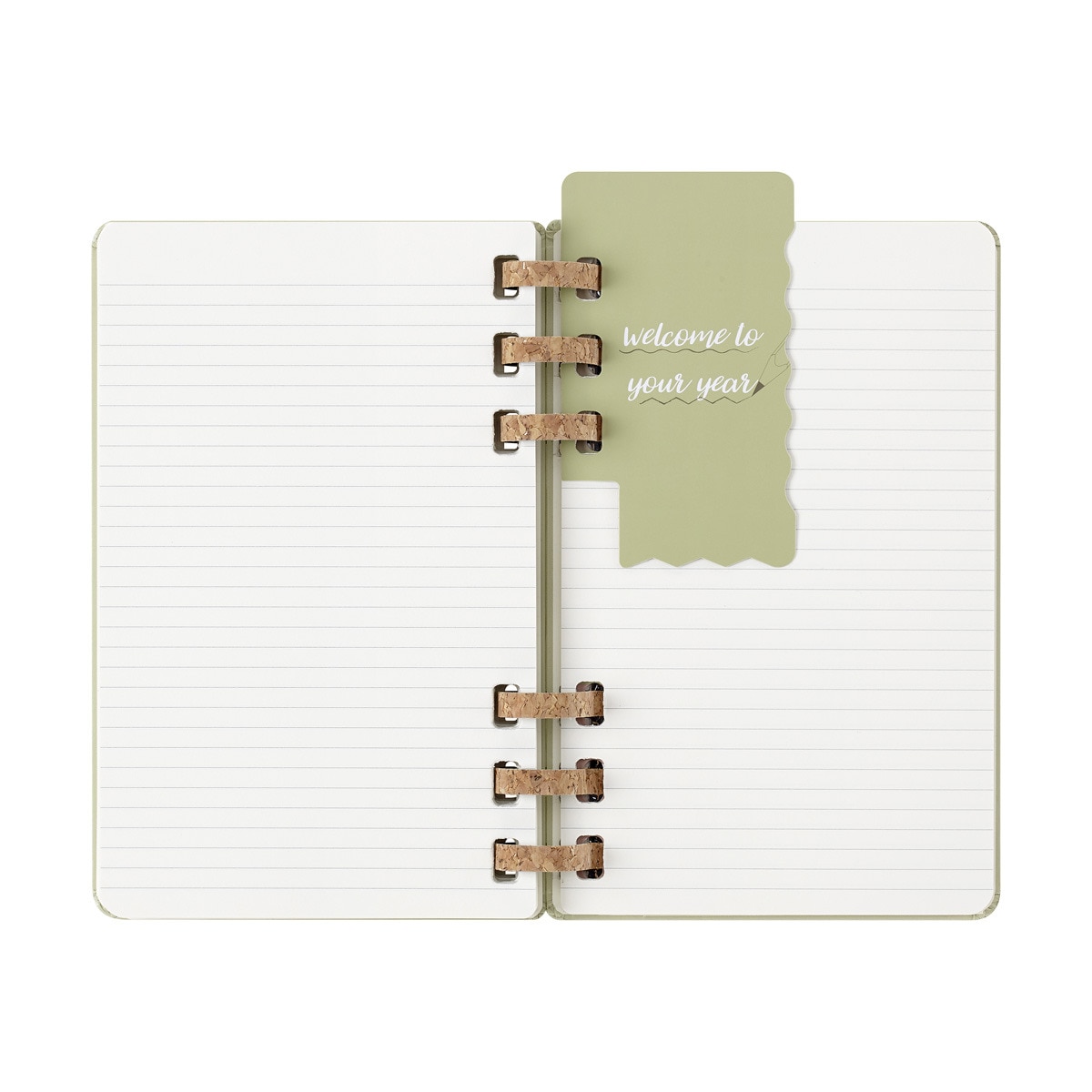 Agenda espiral large 2025 semana y mes vista tapa dura Moleskine verde kiwi en inglés Verde-7