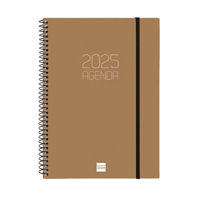 Imagen 0 de Agenda año 2025 Espiral Basics Opaque E10-155x212 mm semana vista horizontal Finocam marrón