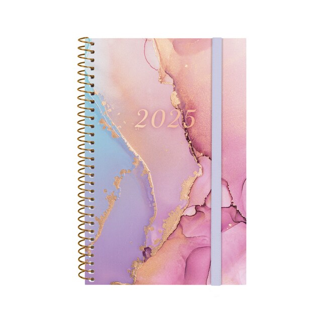 Imagen 0 de Agenda año 2025 Espiral Trendy Design Collection E5-117x181 mm semana vista horizontal Goldy Finocam multicolor multilingüe
