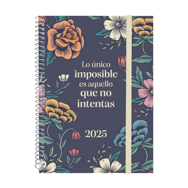 Imagen 0 de Agenda año 2025 Espiral Trendy Design Collection E10-155x212 mm semana vista horizontal Imposible Finocam multicolor multilingüe
