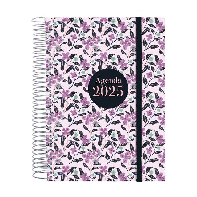 Imagen 0 de Agenda espiral año 2025 E10-155x212 mm 1 día página Finocam rosa